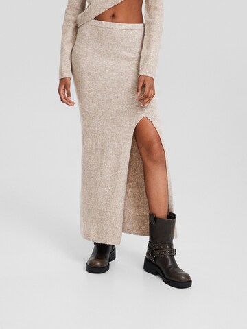 Bershka Rok in Beige: voorkant