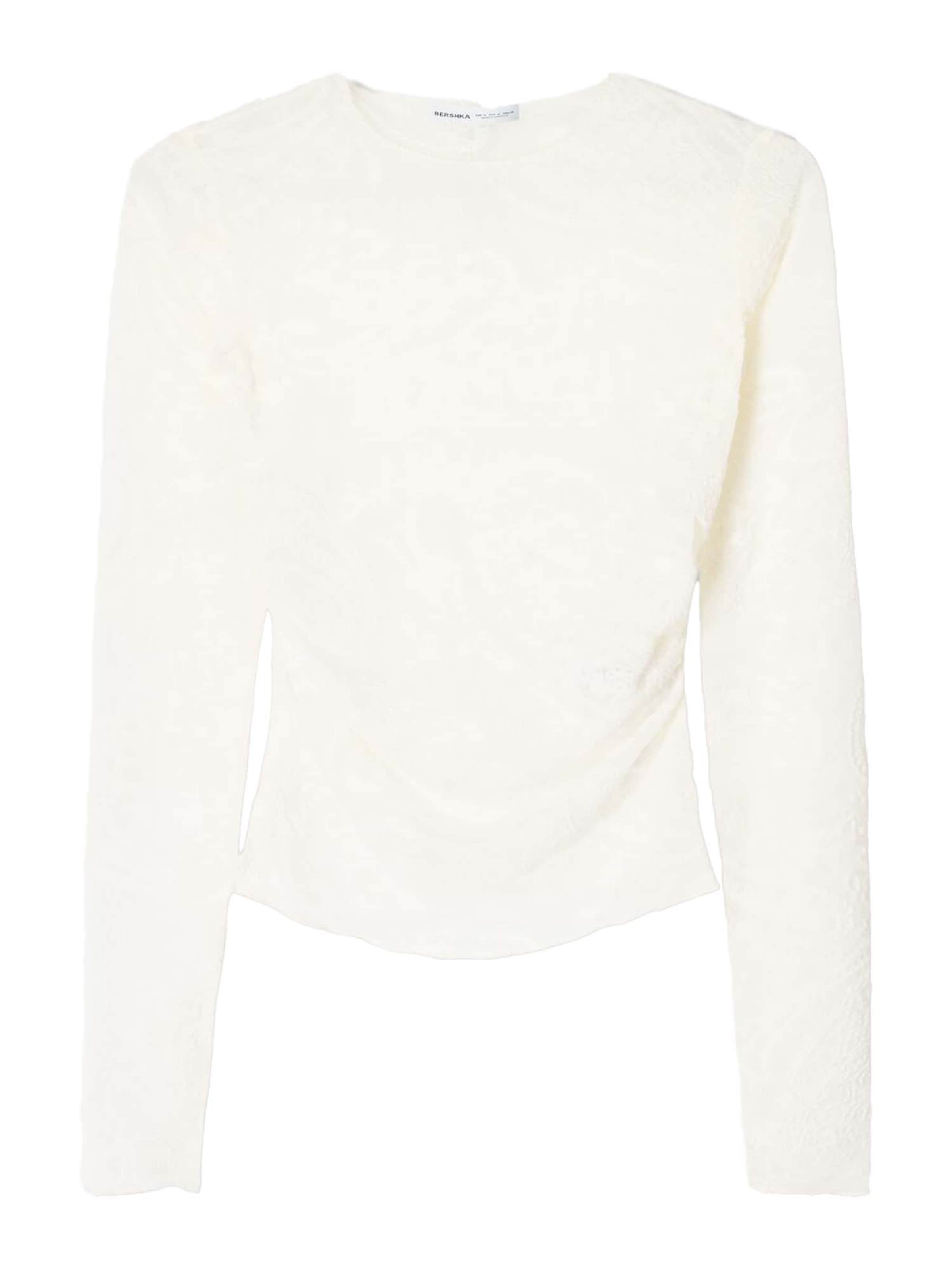 T-shirt Bershka en beige : devant