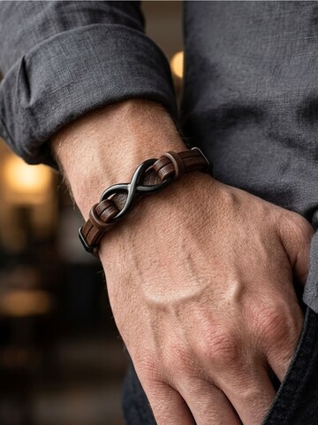 UNIQAL Armband 'INFINITY' in Bruin