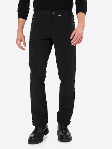 Regular Pantalon outdoor 'BOUTON' ICEPEAK en noir : devant