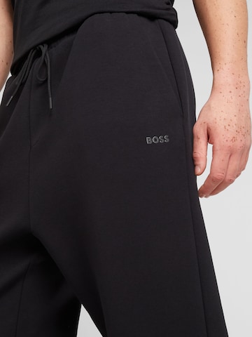 BOSS - Tapered Pantalón 'Hadiko' en negro