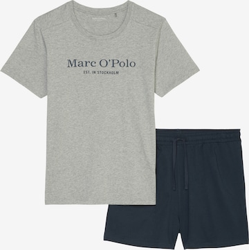 Marc O'Polo Long Pajamas ' Mix & Match Cotton ' in Blue: front