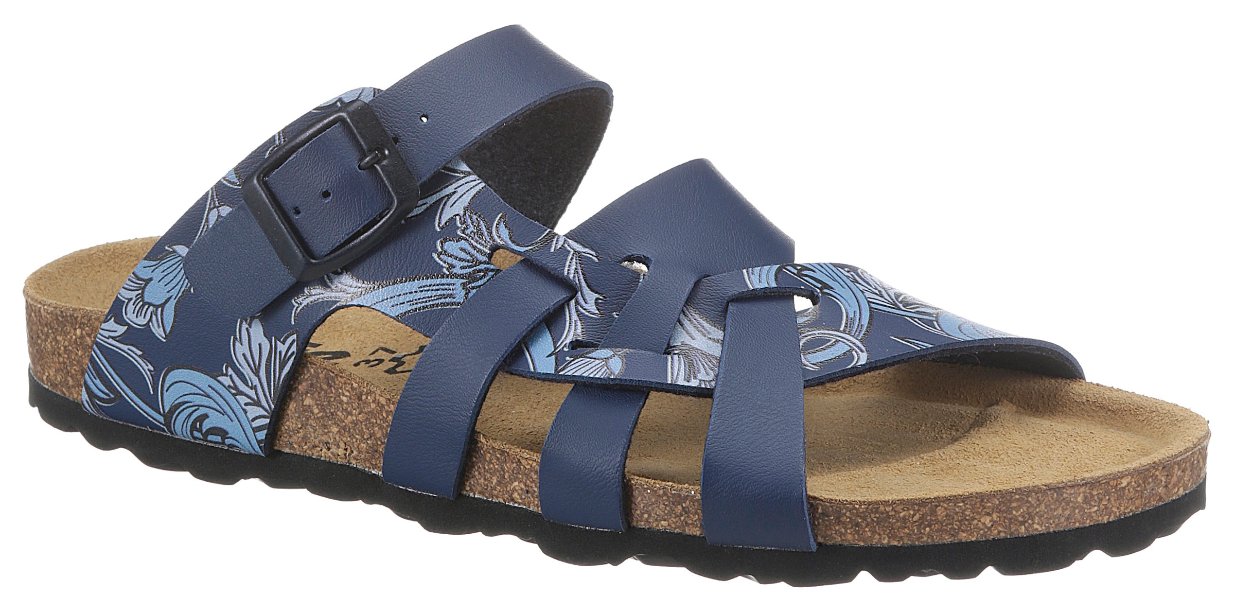 Bio Life Pantolette in Blau: Vorderseite