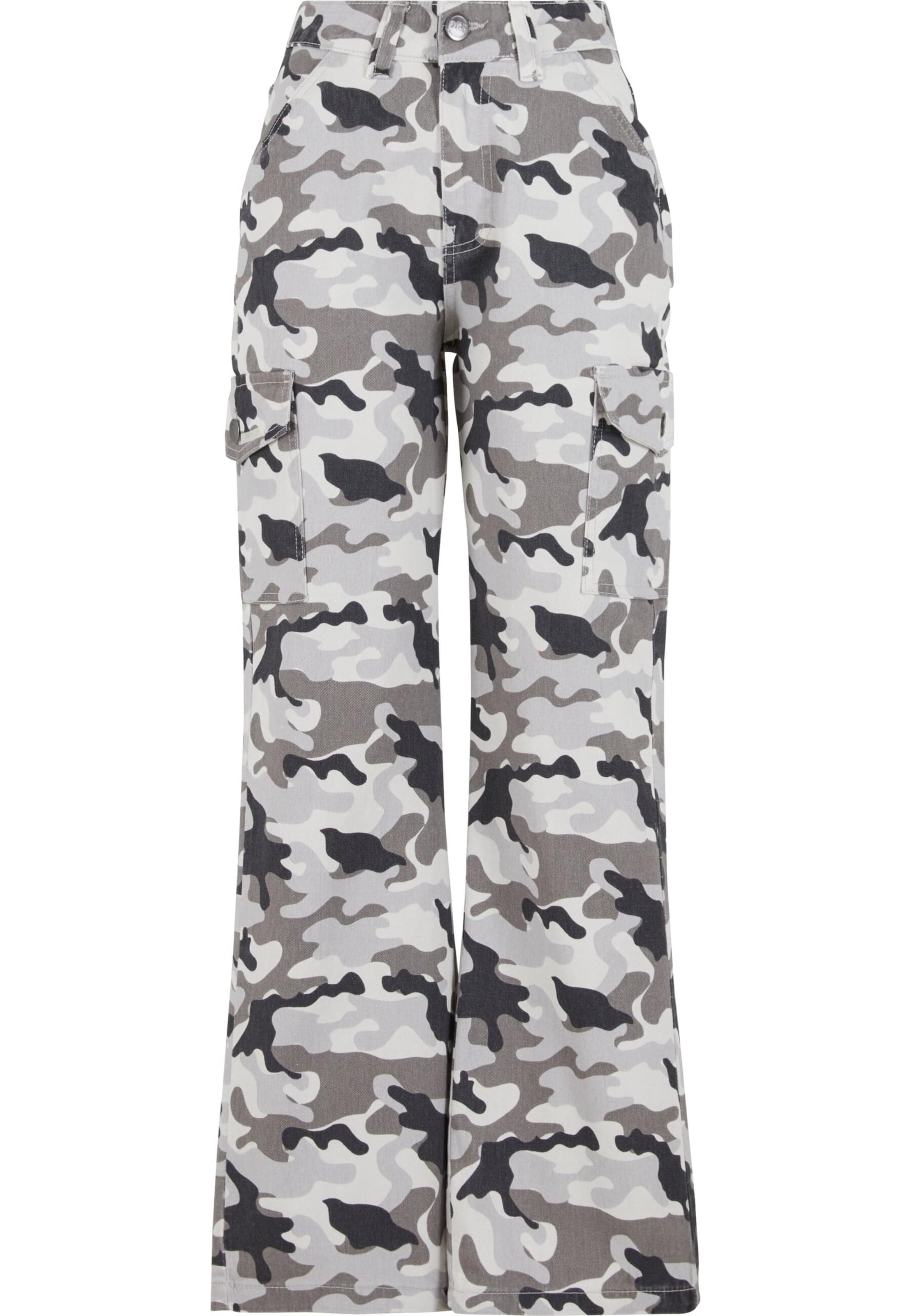 DEF Wide leg Cargo jeans in Grey: front