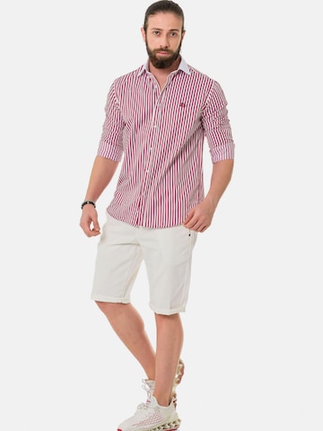 CIPO & BAXX Slim Fit Hemd 'CH192' in Rot