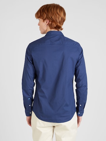 SCOTCH & SODA Slim fit Button Up Shirt 'Essential' in Blue