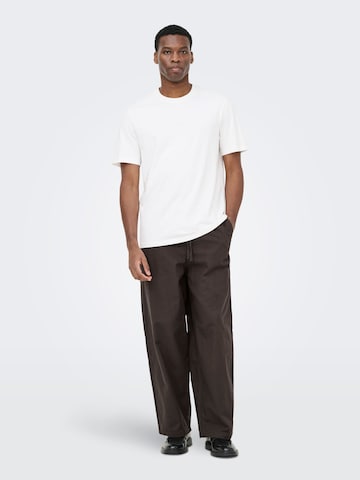 Only & Sons Loosefit Broek 'ONSDaves' in Bruin