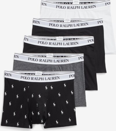 Polo Ralph Lauren Μποξεράκι σε γκρι μελανζέ / μαύρο / λευκό, Άποψη προϊόντος
