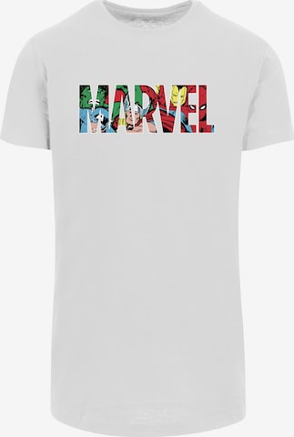 T-Shirt 'Marvel Avengers' F4NT4STIC en blanc : devant