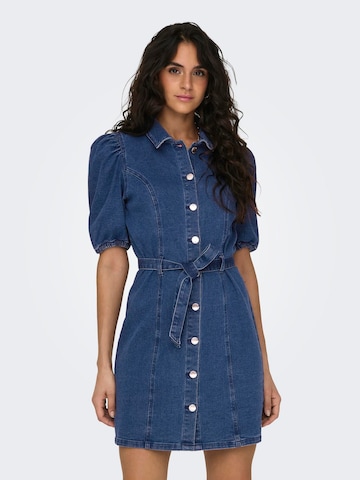 ONLY - Vestidos camiseiros 'VIBBE' em azul: frente