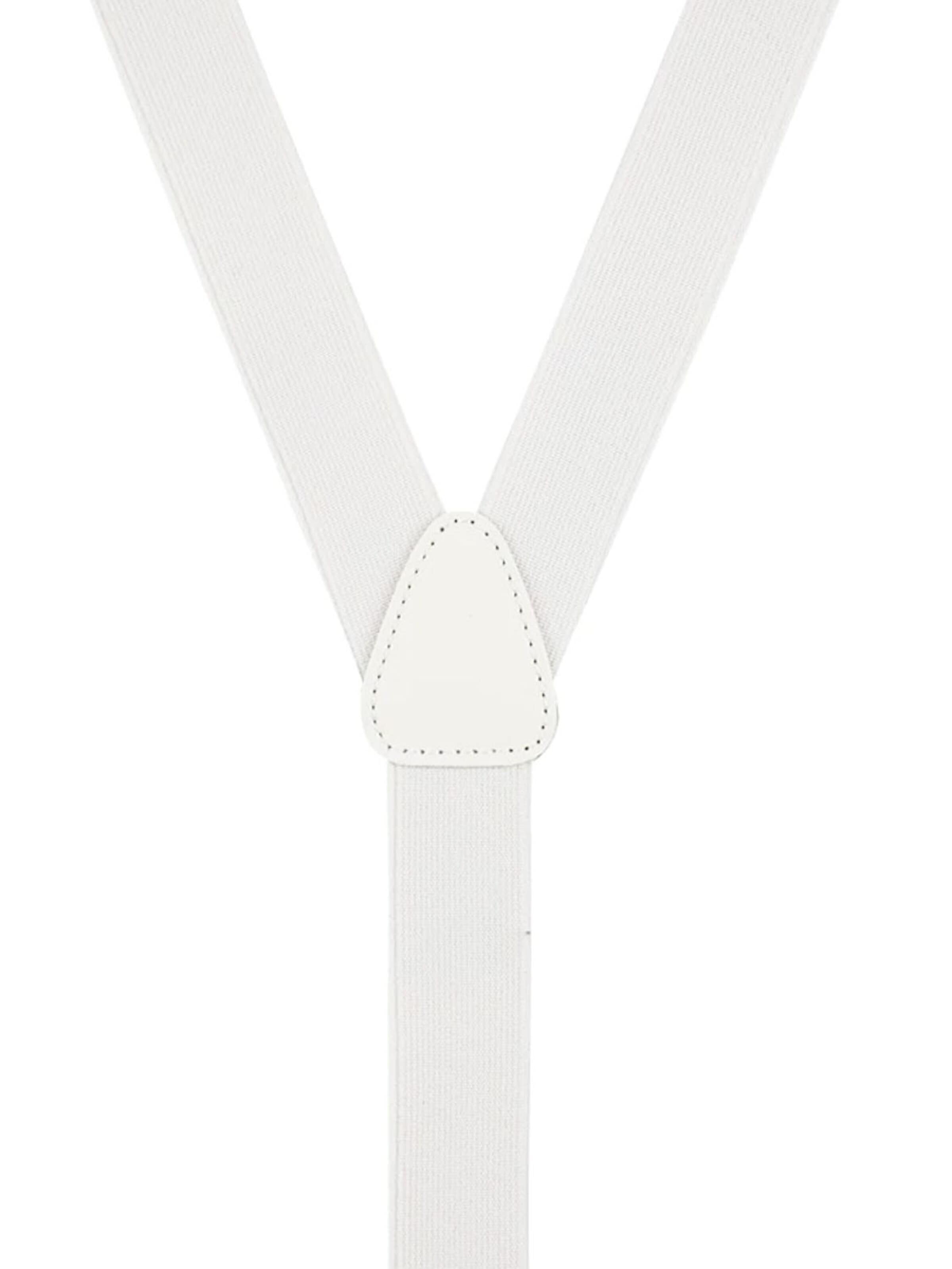 Profuomo Suspenders in White