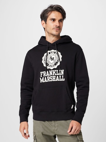 FRANKLIN & MARSHALL Sweatshirt in Zwart: voorkant