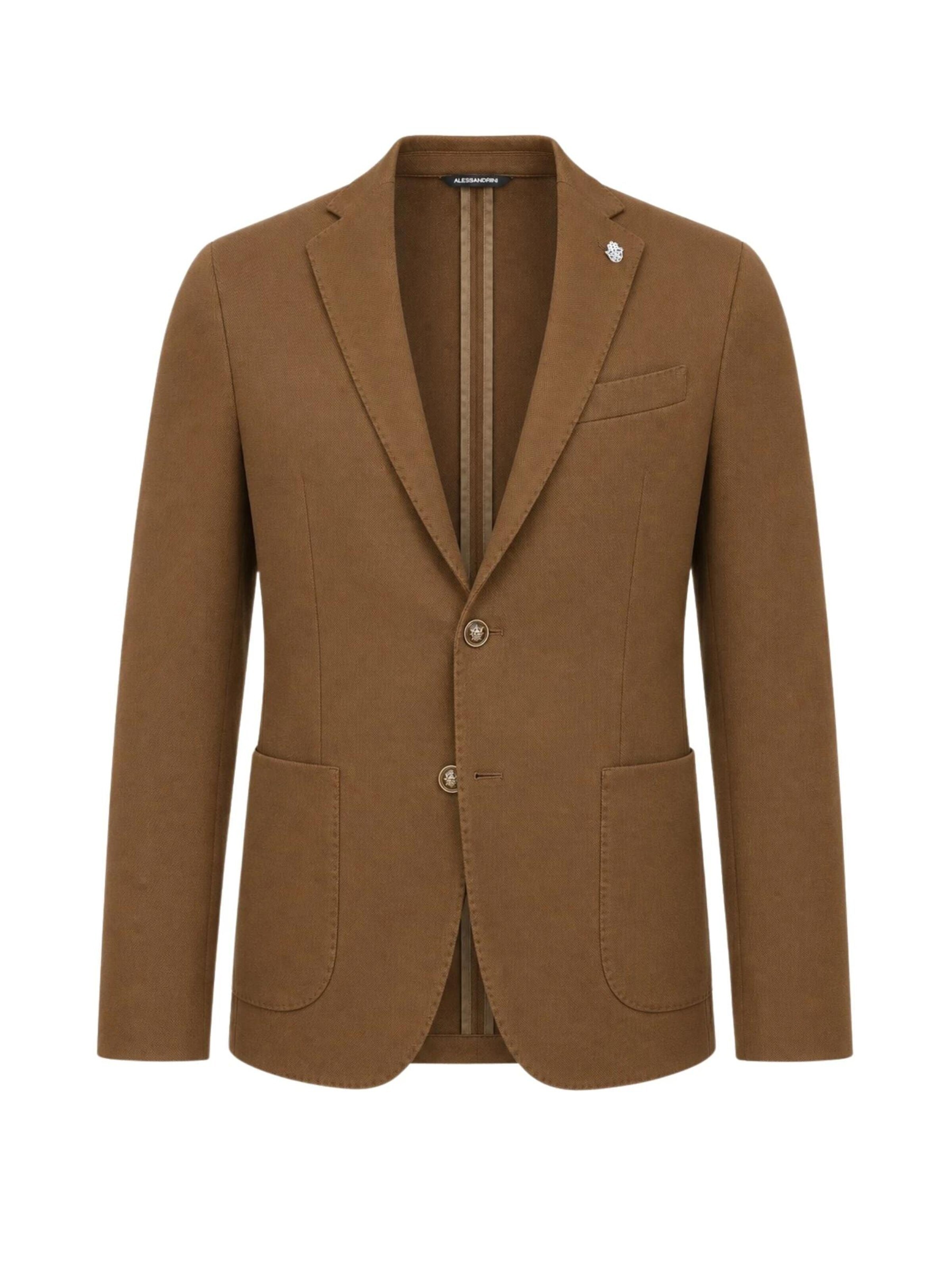 DANIELE ALESSANDRINI Regular Fit Sakko‌‌‌‌‌‌‌‌‌ in Braun: Vorderseite