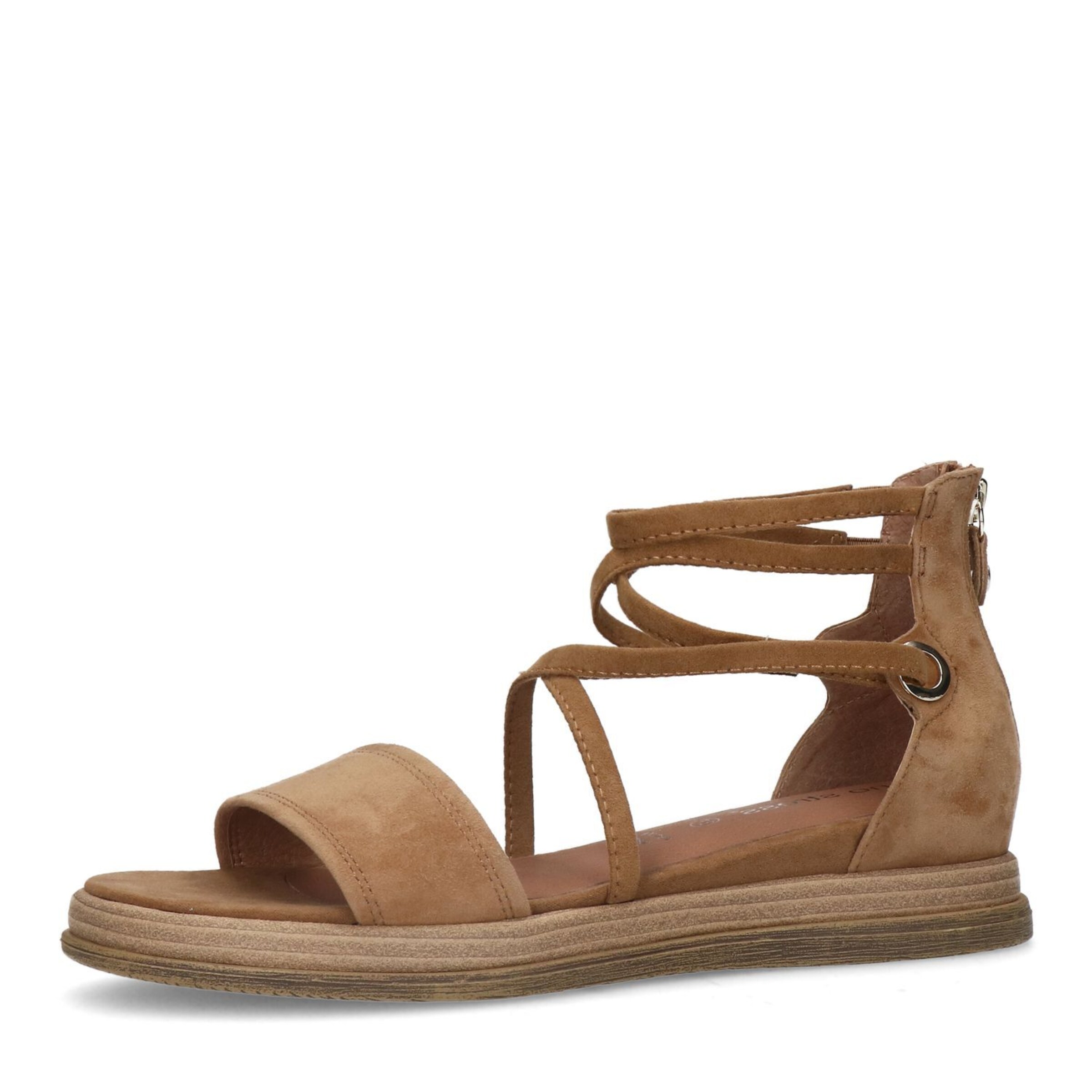 Sandales à lanières MANFIELD en beige : devant