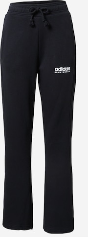 ADIDAS SPORTSWEAR Regular Workout Pants 'All Szn Fleece Graphics' in Black: front