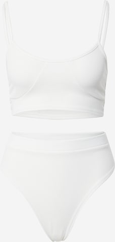 Nasty Gal Bralette Underwear sets in White: front