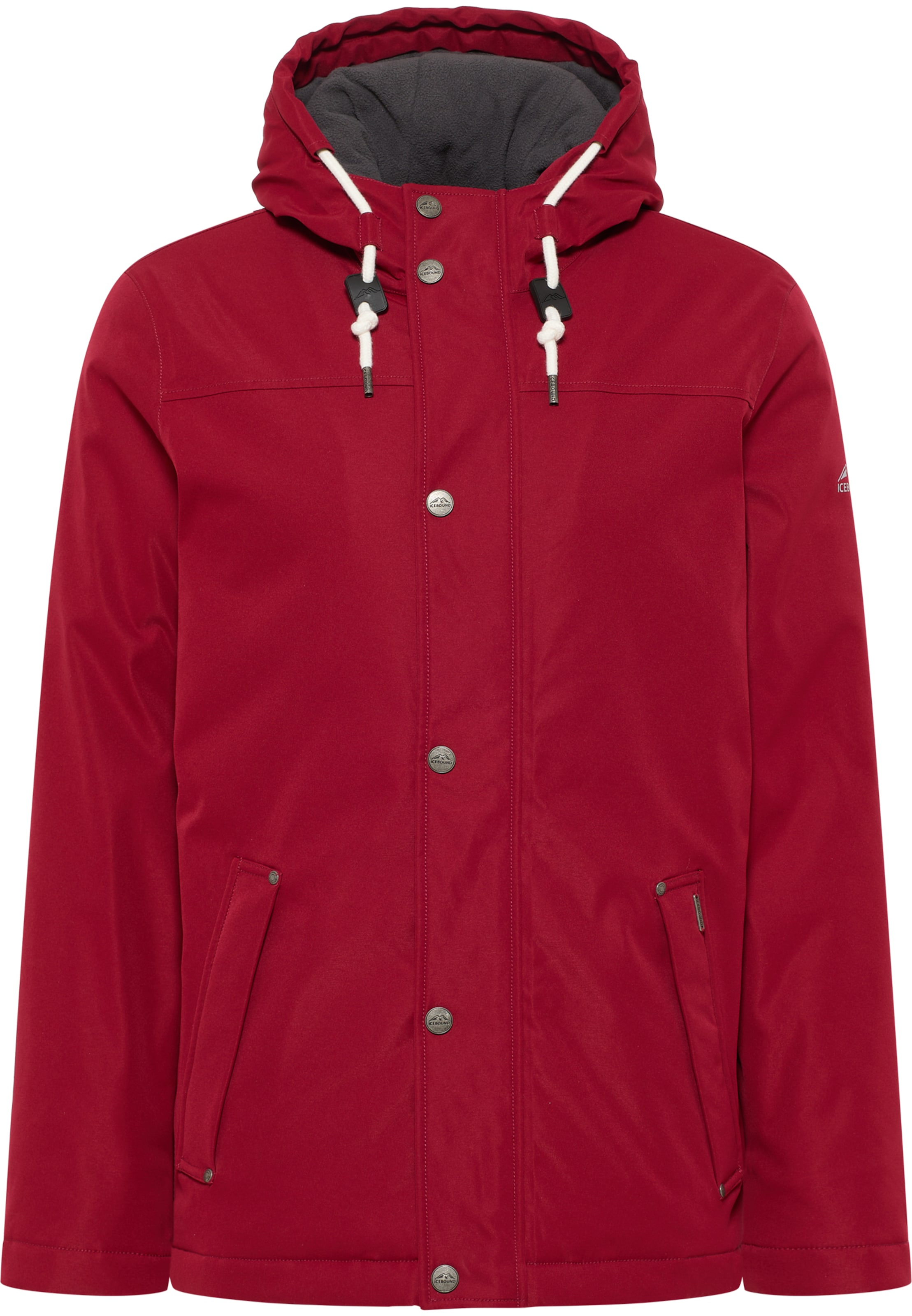 ICEBOUND Функционално яке 'Iglu' в червено: отпред