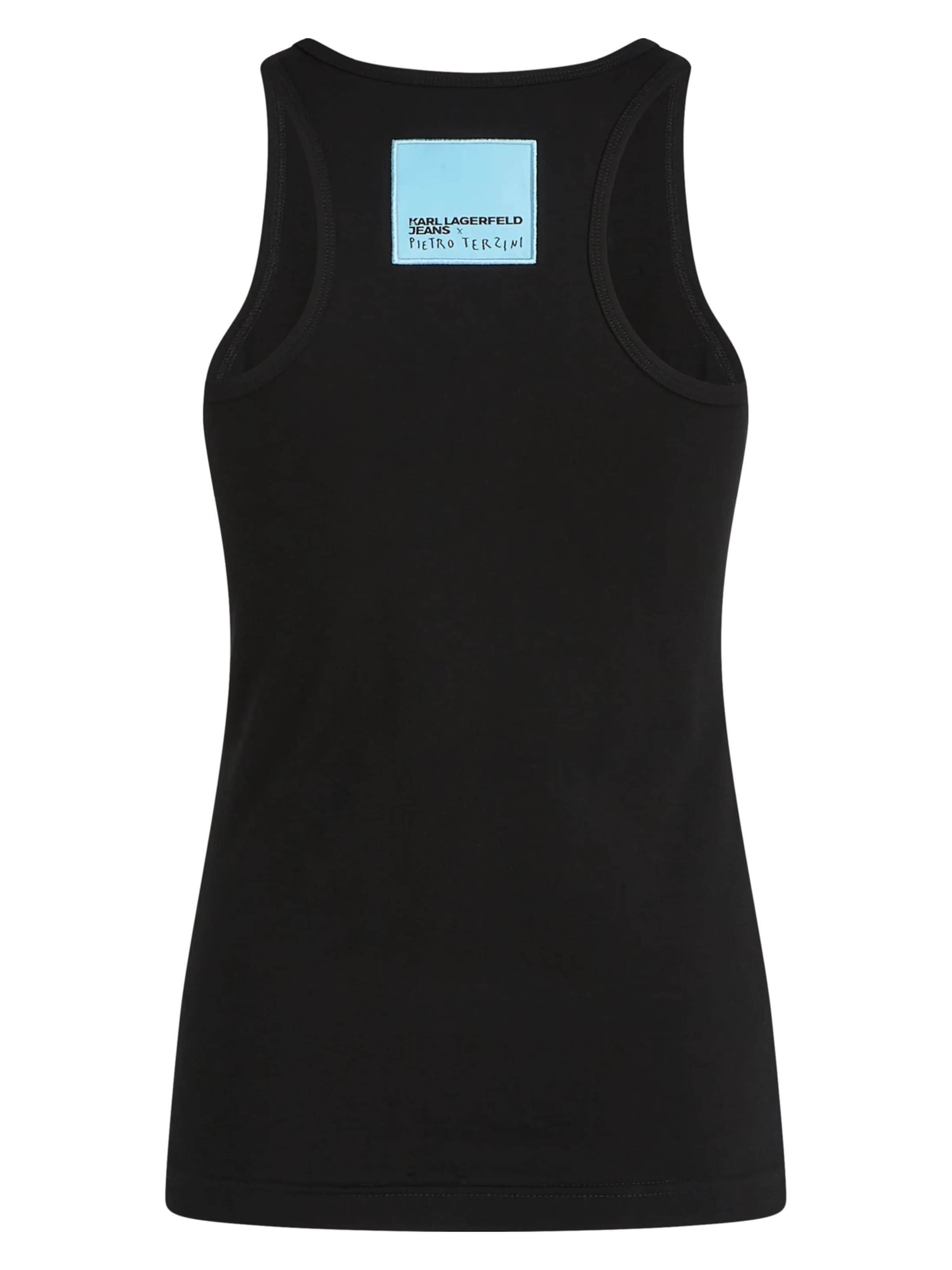 KARL LAGERFELD JEANS Top ' KLJ X Pietro Terzini Tanktop ' | črna barva
