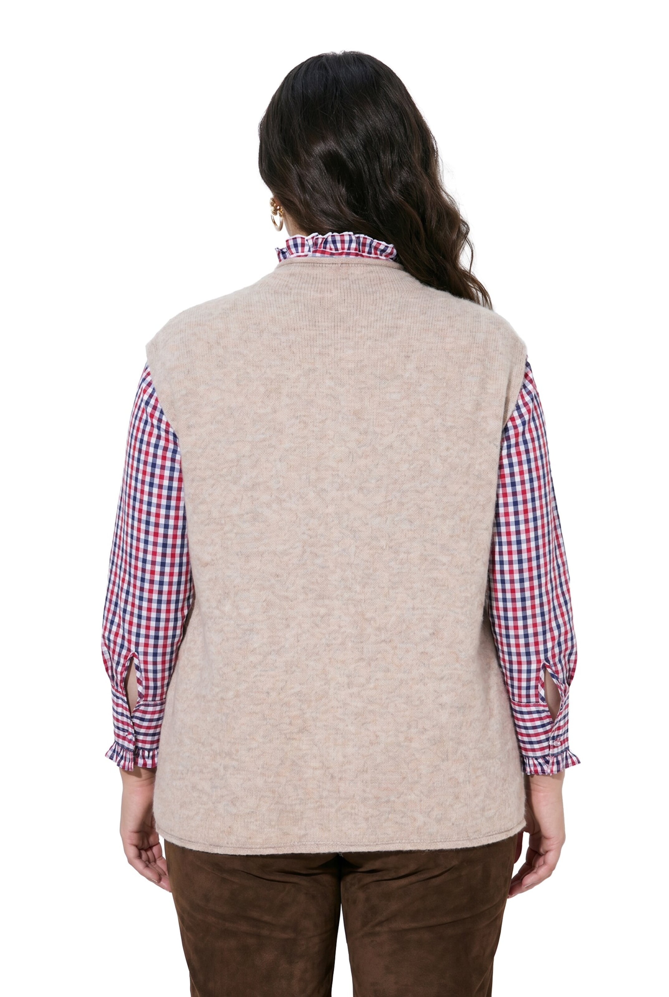 Ulla Popken Gebreid vest in Beige