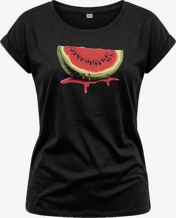 MAKAYA Shirt 'Watermelon' in Black: front