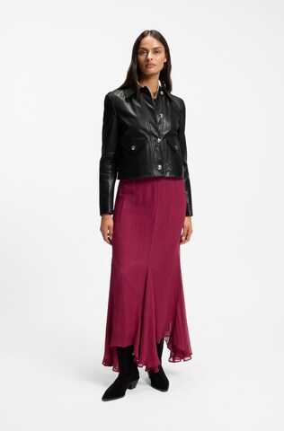 BOSS Lederjacke in Schwarz