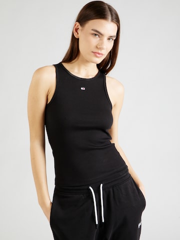 Tommy Jeans Top 'Essential' in Black: front