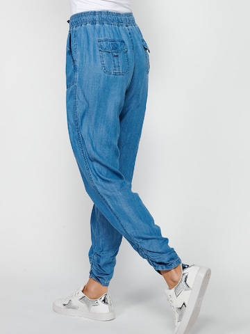 KOROSHI Ohlapna forma Športne hlače | modra barva