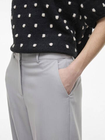 VILA Regular Trousers with creases 'VISiffe' in Grey