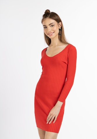 myMo ROCKS Knit dress in Red: front