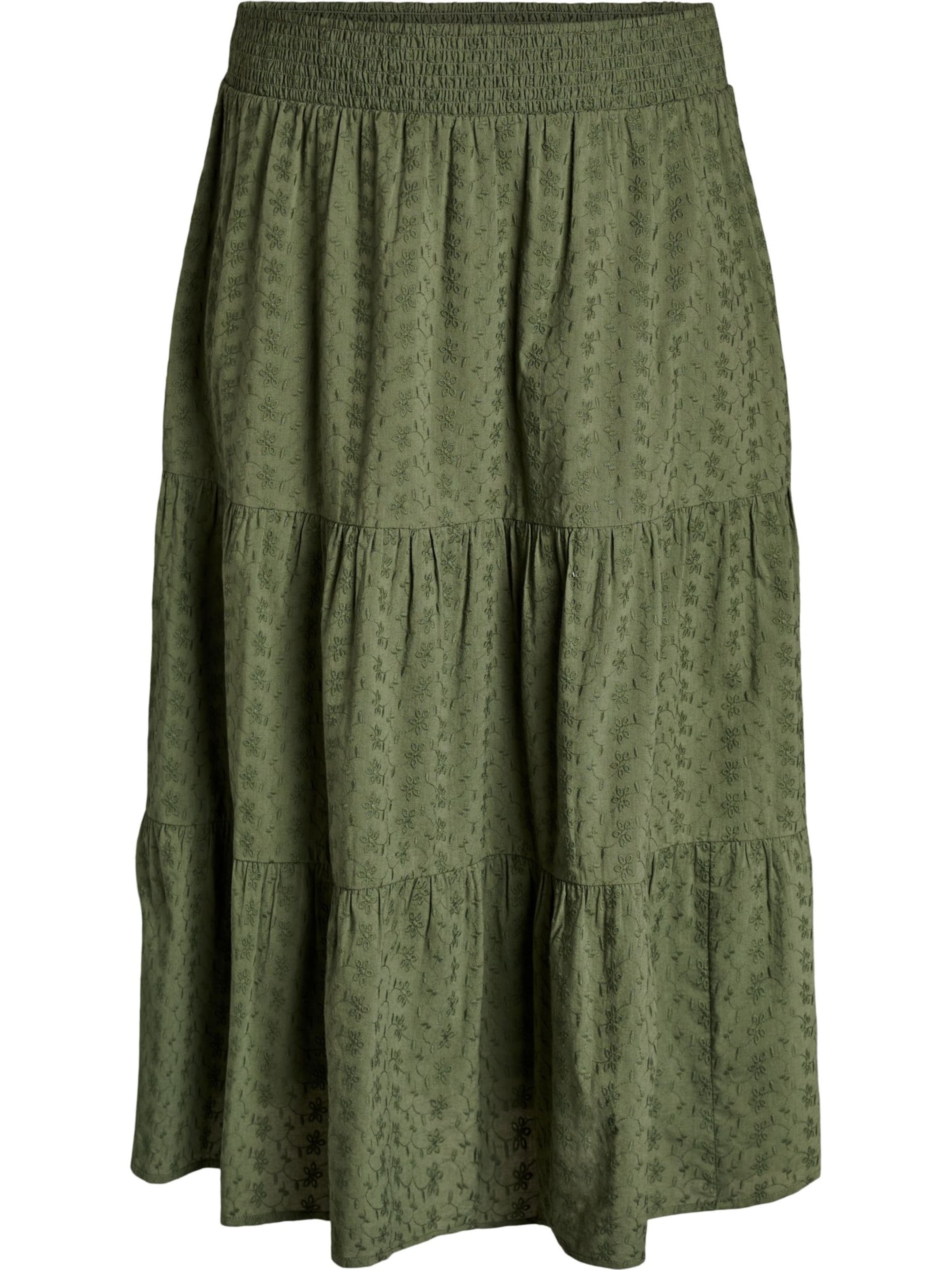 Zizzi Sukně 'Merna' – zelená: přední strana