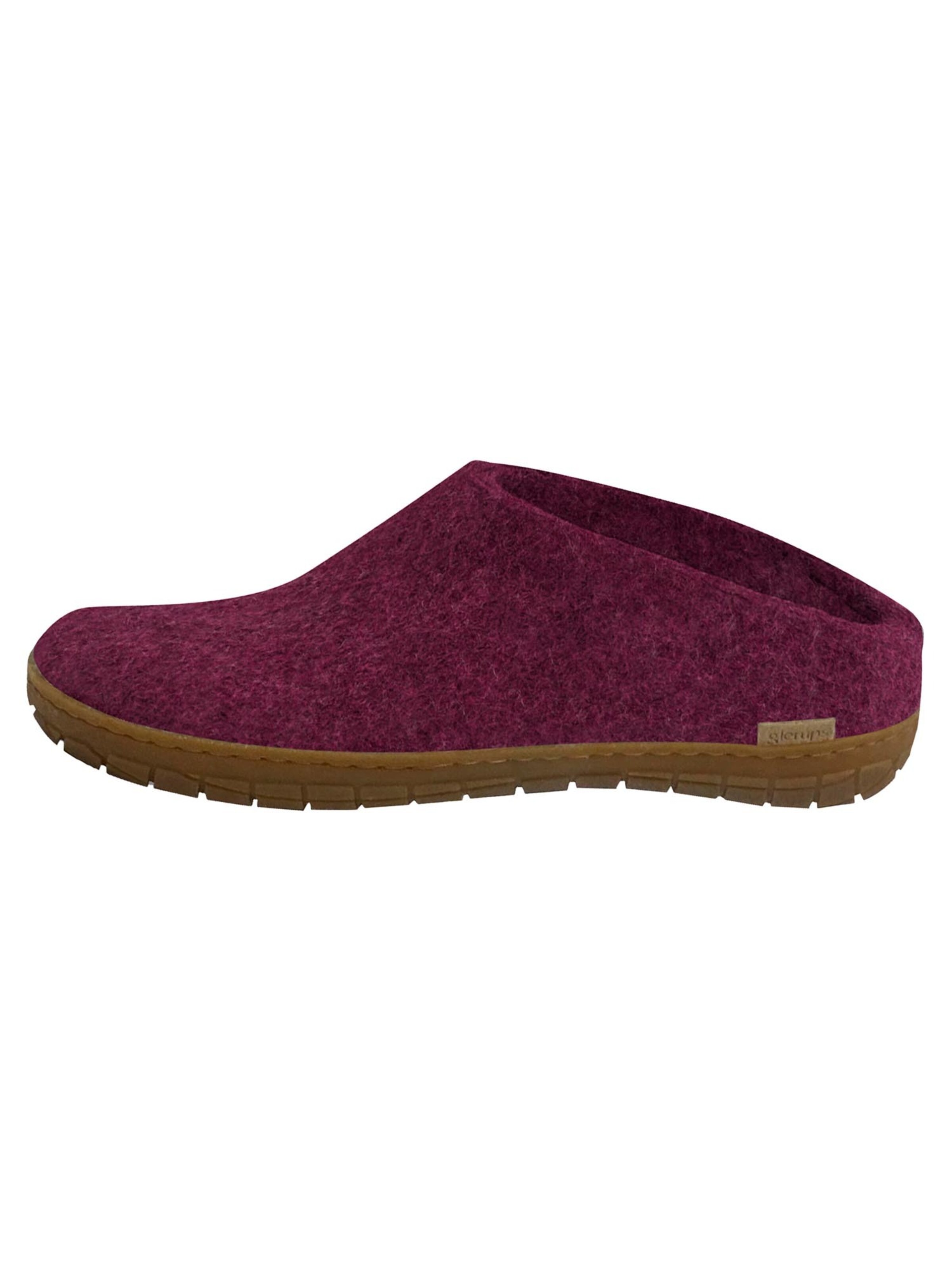 Glerups Slippers 'Honey' in Purple: front