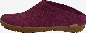 Glerups Hausschuh 'Honey' in Lila: Vorderseite