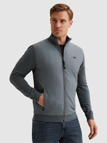 VANGUARD - Cárdigan 'Cardigan in cotton/modal with zipper closure' en azul