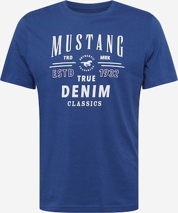 MUSTANG Shirt 'Alex' in Blauw: voorkant