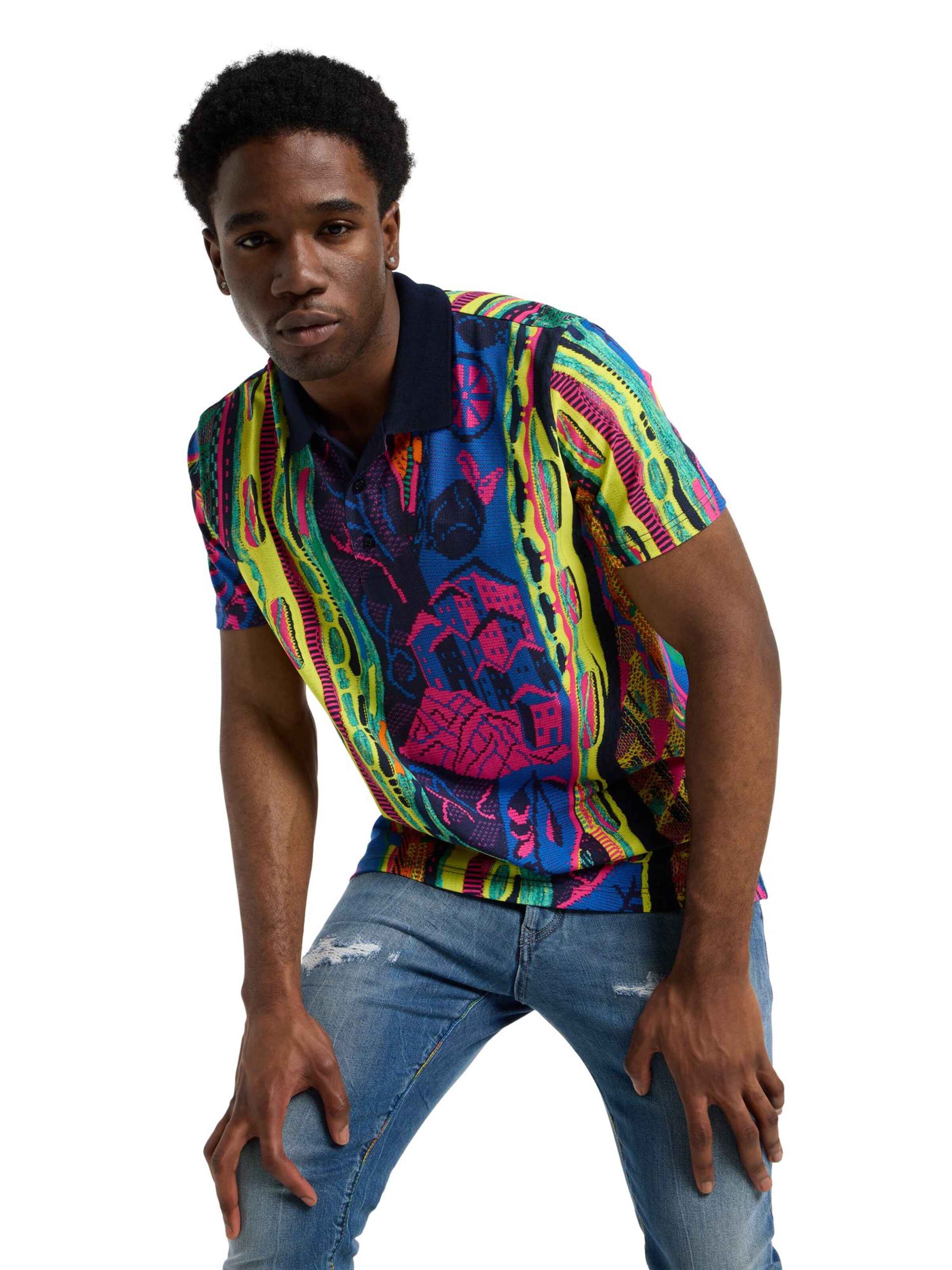 T-Shirt 'Eisath' Carlo Colucci en mélange de couleurs : devant