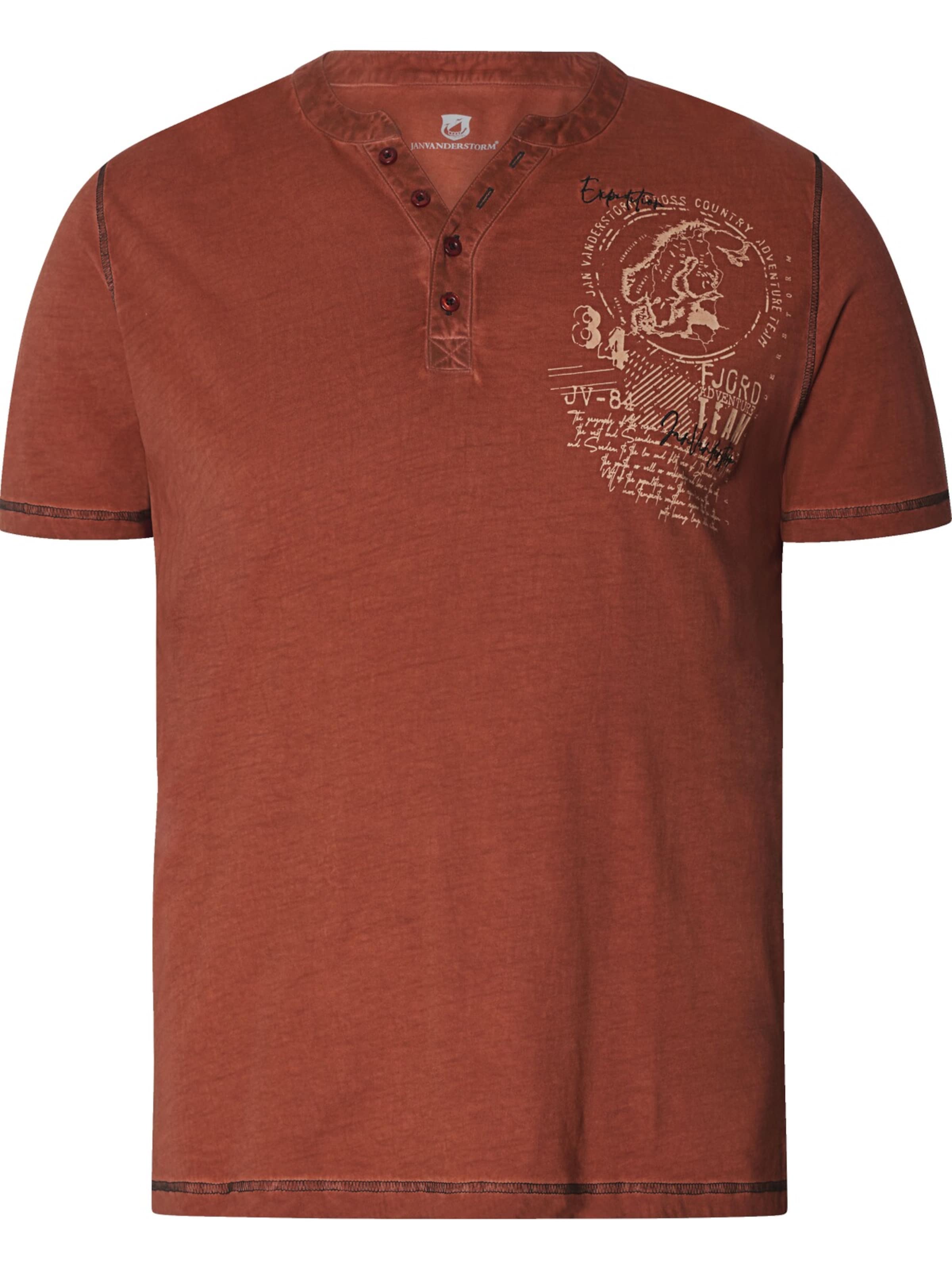 Jan Vanderstorm T-Shirt 'Godbert' in Rot: Vorderseite