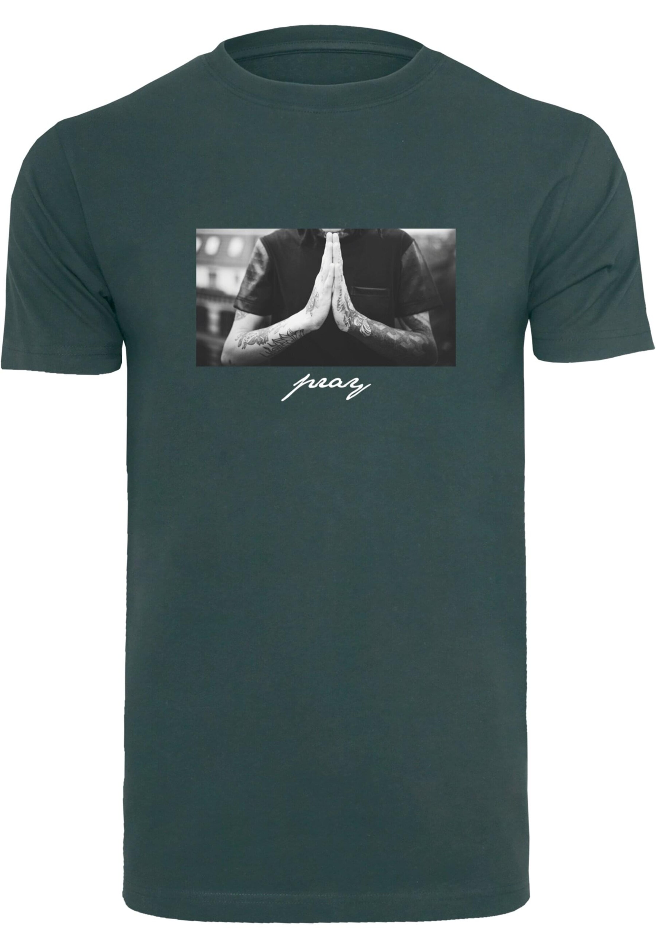 Mister Tee T-Shirt 'Pray' in Grün: Vorderseite