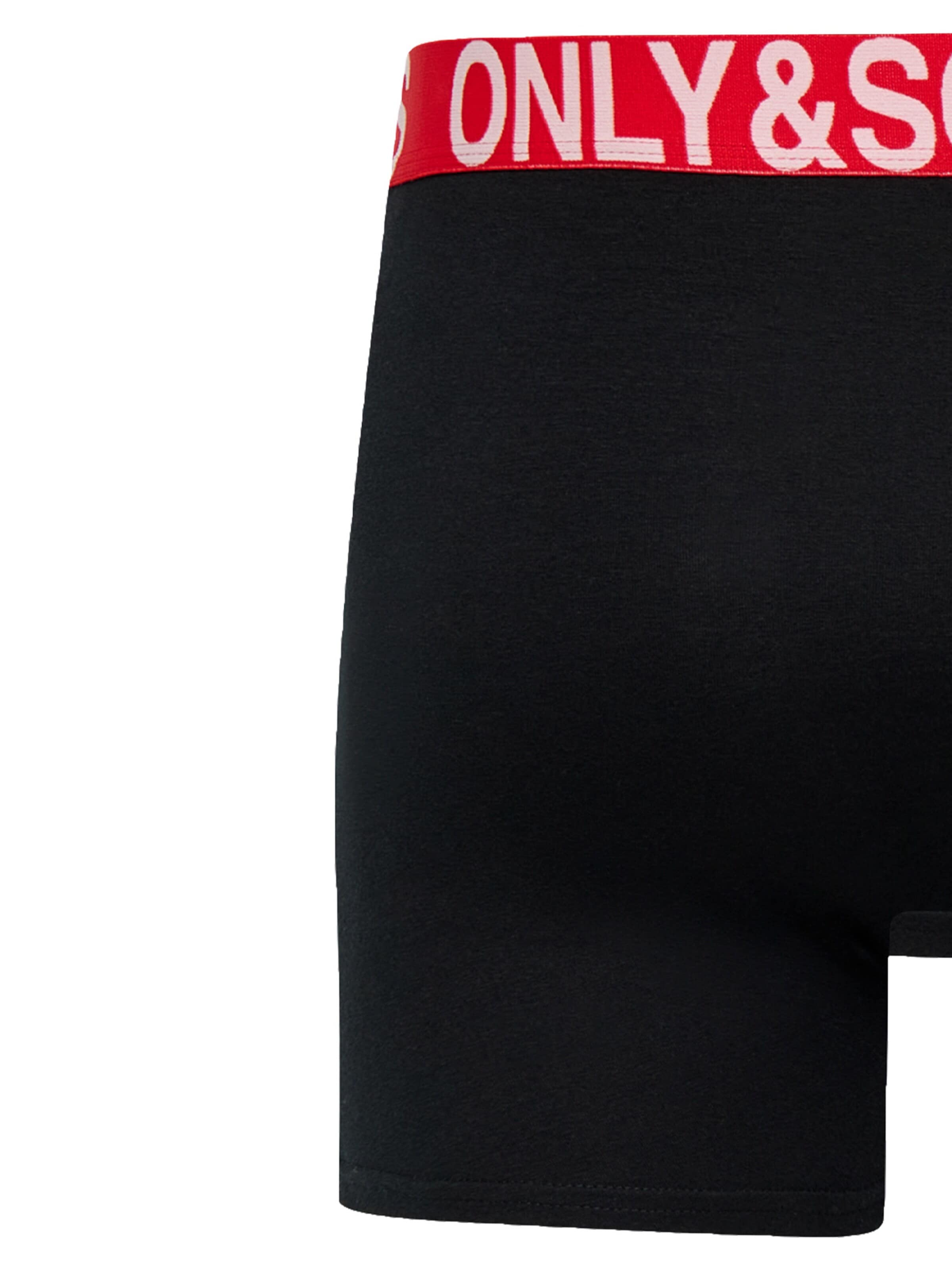 Only & Sons Boxershorts 'ONSFITZ SOLID BOXER'‌ in Schwarz