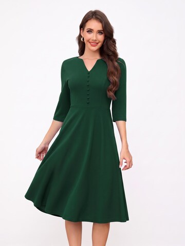 Zapaka Cocktail Dress in Green: front