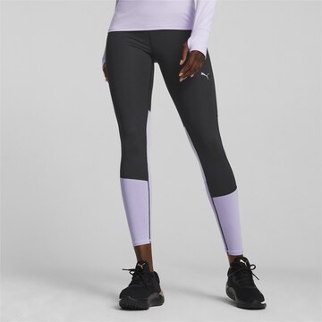 PUMA Skinny Workout Pants in Purple: front