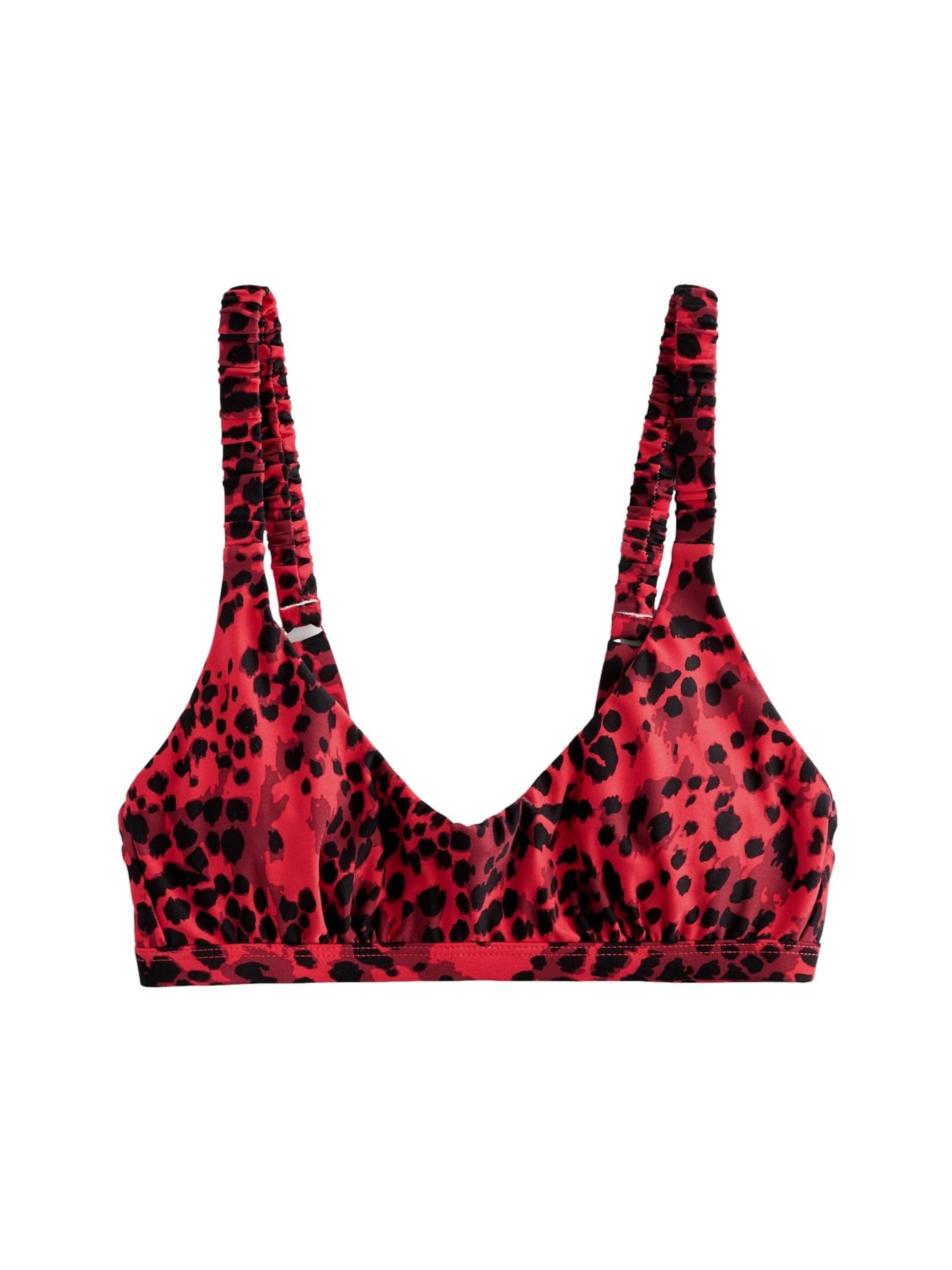 Next Õlapaelteta topp Bikiinitopp, värv punane: eest vaates