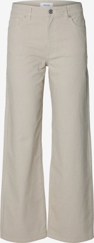 smėlio SELECTED Plačios klešnės Džinsai 'SLFALBA': priekis