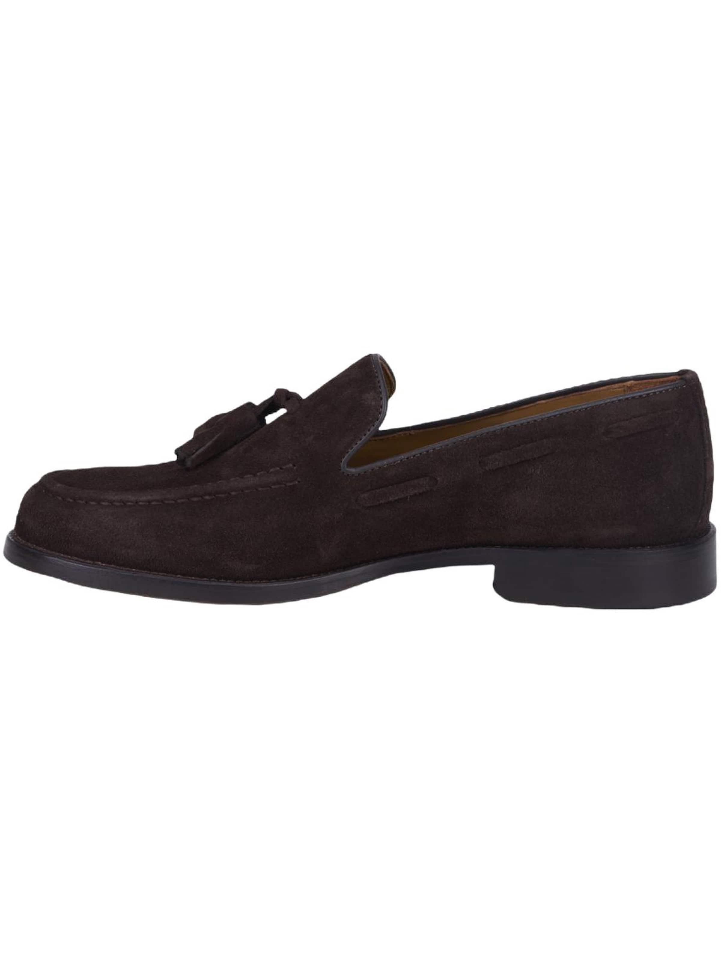 Desa Moccasin 'DESA Herren-Loafer aus Wildleder mit Quasten' in Brown: front