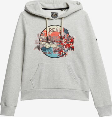 Sweat-shirt Superdry en gris : devant