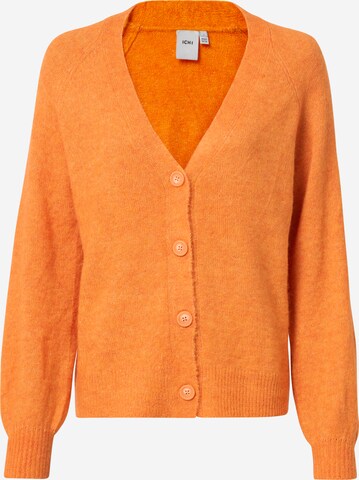 ICHI Knit Cardigan in Orange: front