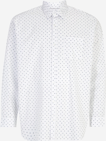 s.Oliver Men Big Sizes Button Up Shirt in White: front