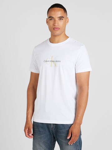 Calvin Klein Jeans T-Shirt 'DISTRESSED' in Weiß: Vorderseite