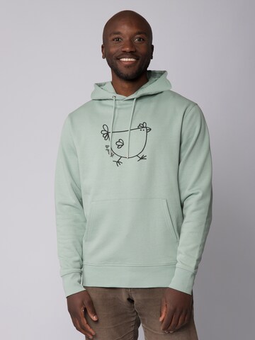 Sweat-shirt 'Le poulet - das Huhn' Watapparel en vert : devant