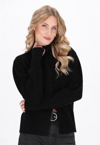 DreiMaster Vintage Gebreid vest in Zwart: voorkant