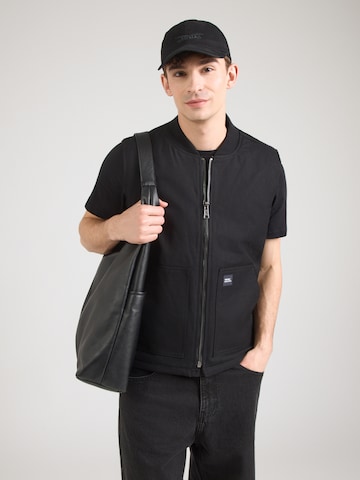 Gilet 'Hallet' Vintage Industries en noir : devant